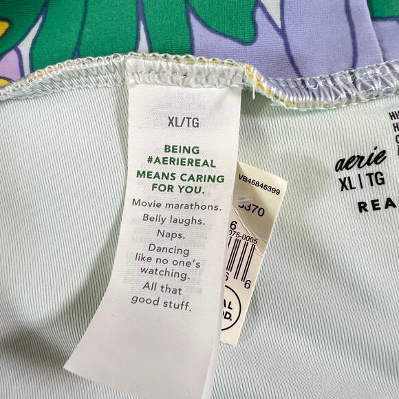 Aerie High Waisted High Cut Cheeky Floral Bikini Bottom Womens‎ XL Beach NWT - Picture 4 of 6